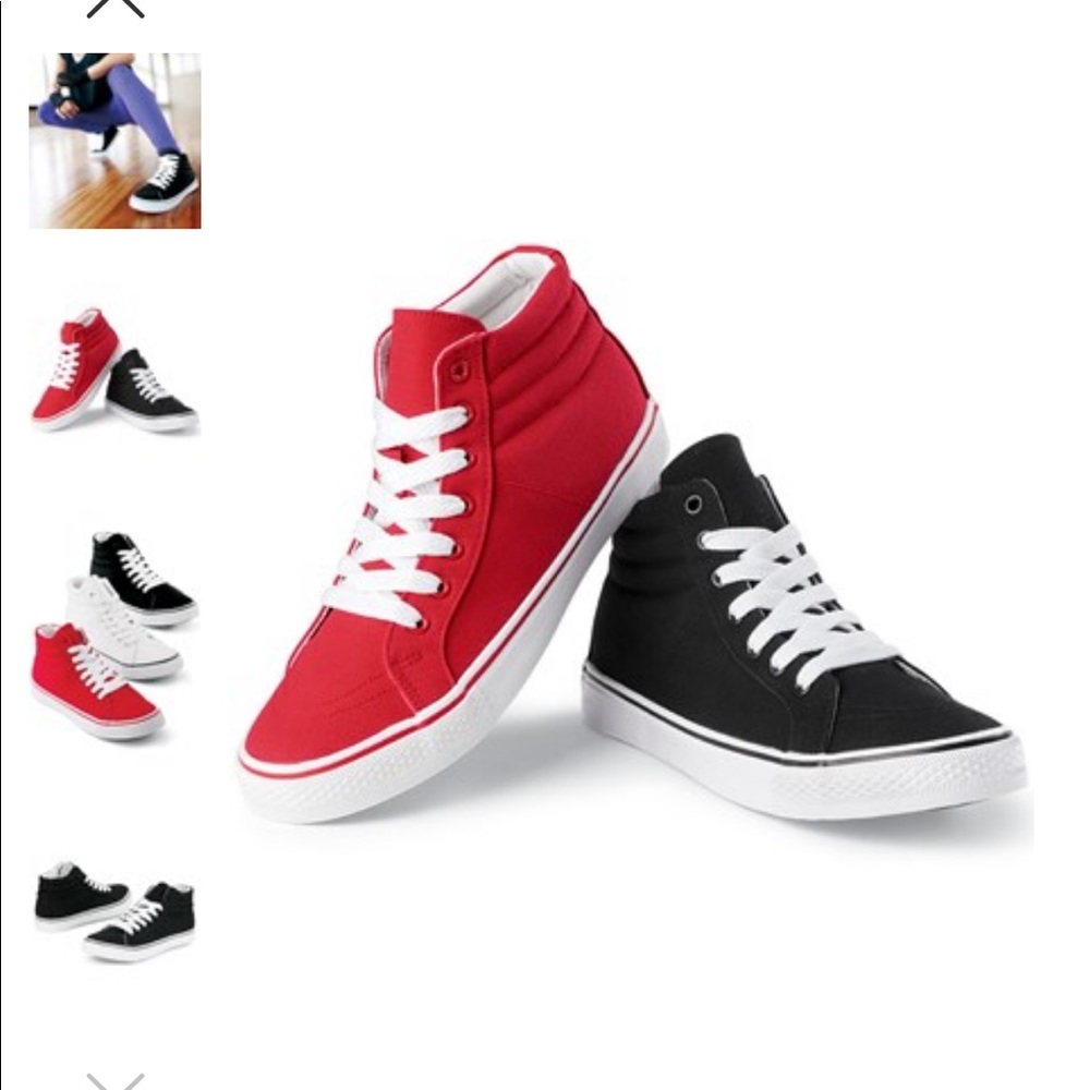 Red ankle shoes